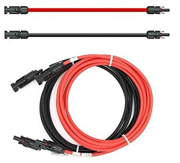 Câble solaire 6 mm² rouge/noir avec connecteurs MC4