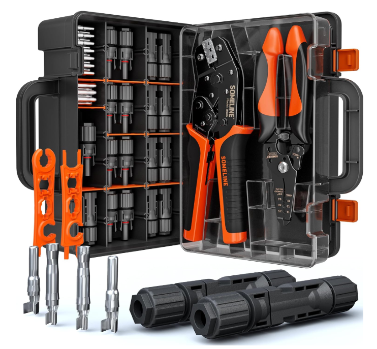 Pince à sertir MC4 + connecteurs et clés